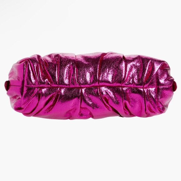 Rebecca Minkoff Metallic Ruched Clutch Bag - Picture 4 of 6